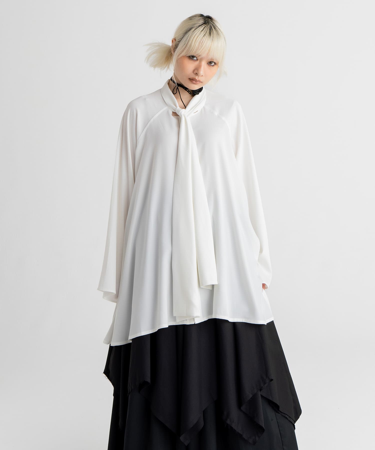 【PREORDER：9月下旬・late Septenber~】drape tie shirts WHT