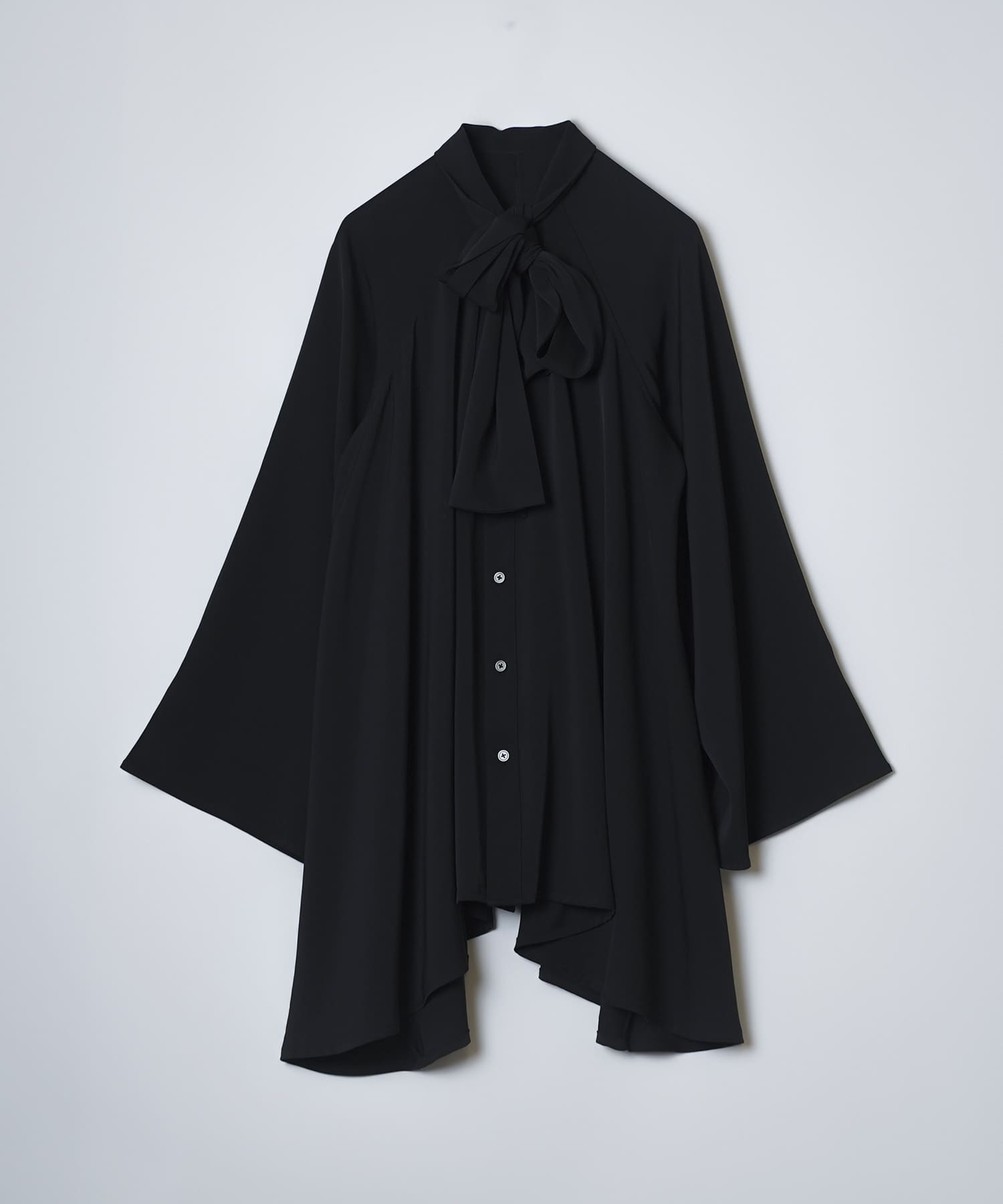 【PREORDER：9月下旬・late Septenber~】drape tie shirts BLK