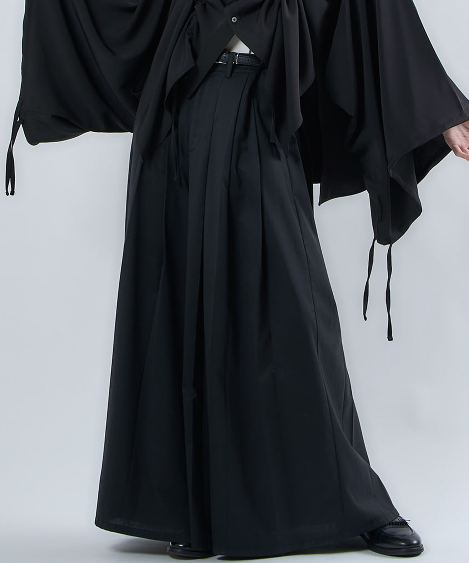 tuck pleats hakama pant