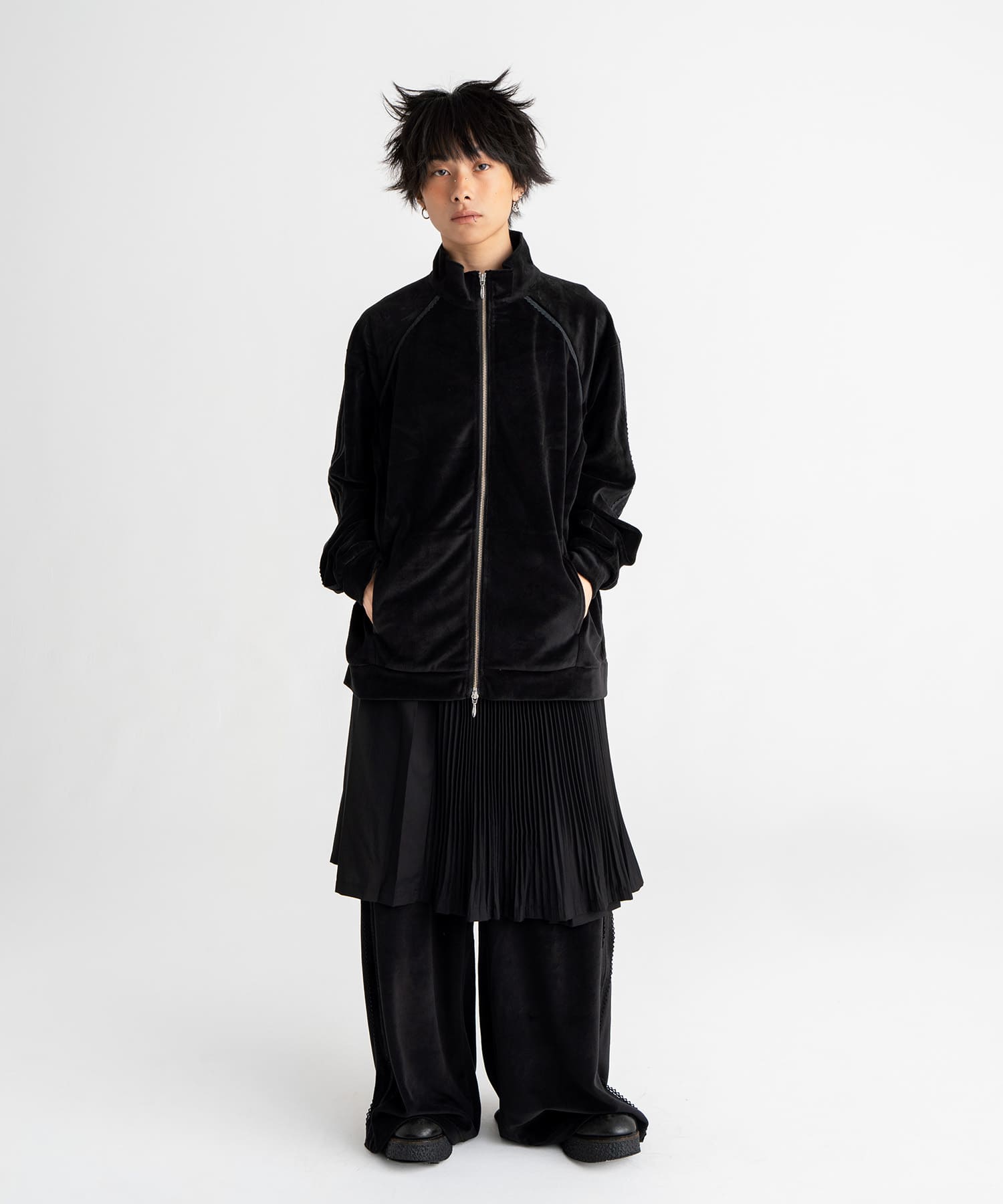 【PREORDER：9/26~】velour track wide pants